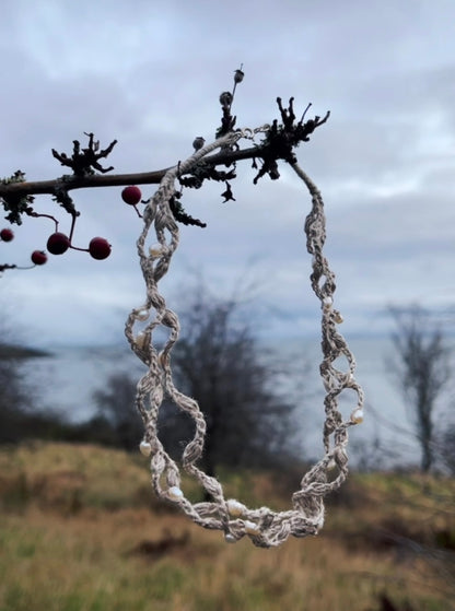Linen Pearlweave Necklace