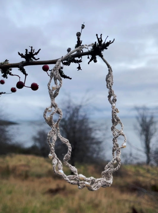 Linen Pearlweave Necklace
